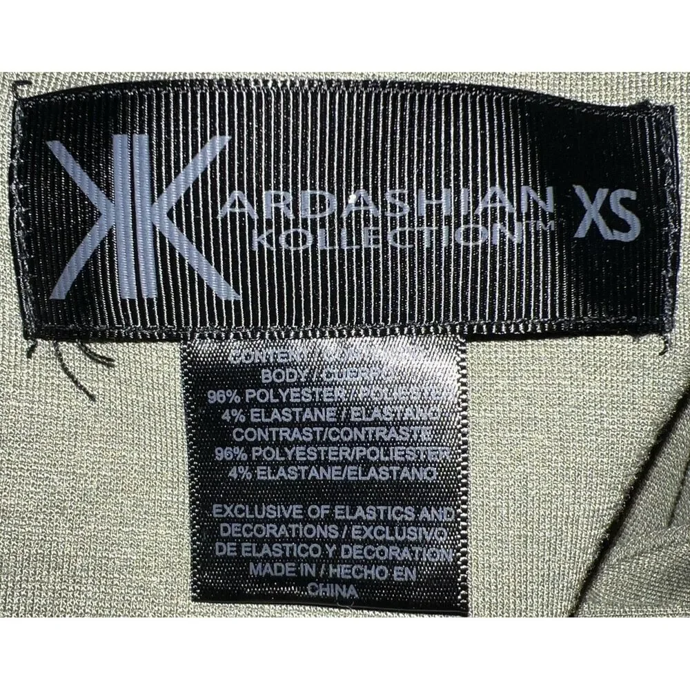 Kardashian Kollection Womens XS BodyCon Short Dress Stretch Back Zip Sleeveless - Picture 5 of 5